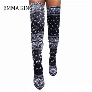 never worn thigh high bandana boots